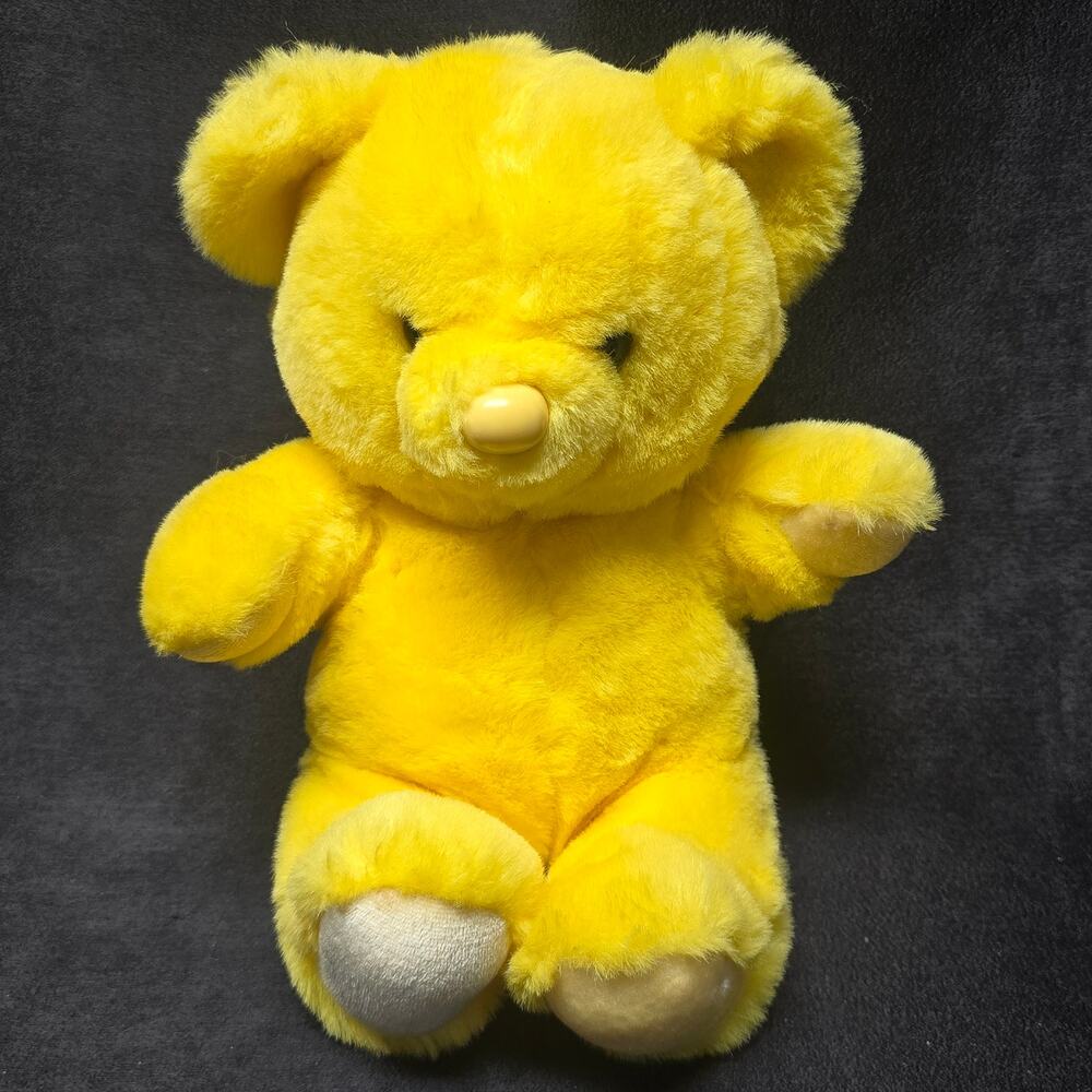 Vintage Fairview Yellow Stuffed Bear Stuffed Plush Animal Toy